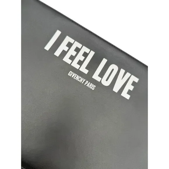 Givenchy Black Leather 'I Feel Love' Medium Clutch